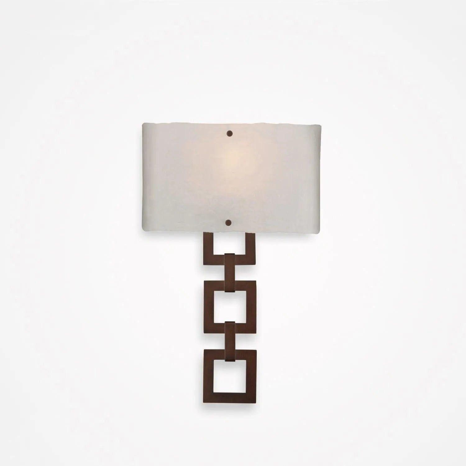 Hammerton Studio - Carlyle Square Link Cover Sconce - CSB0033-0B-RB-FG-E2 - Canada Light Shop