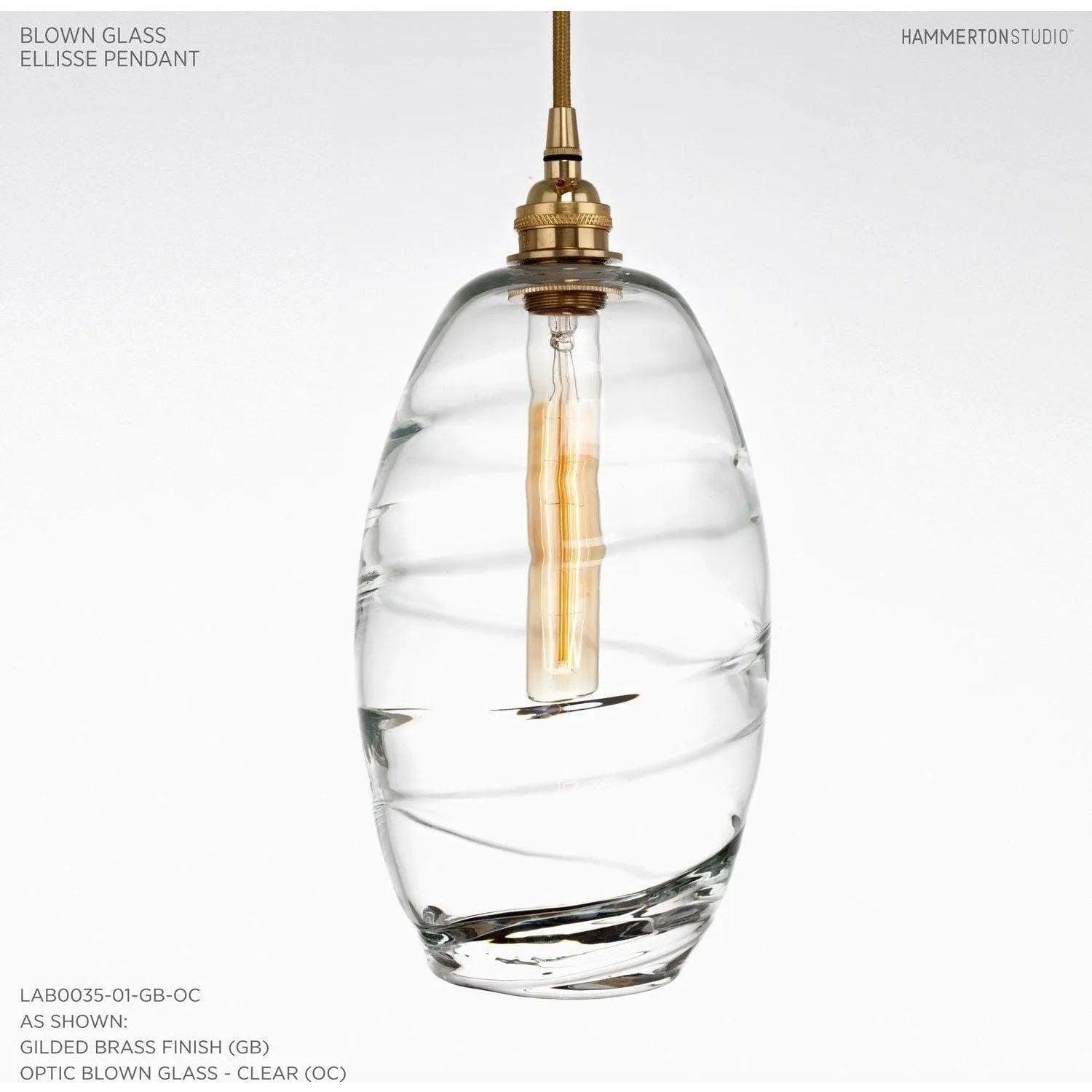Hammerton Studio - Ellisse Pendant - LAB0035-01-GB-OC-C01-E2 - Canada Light Shop