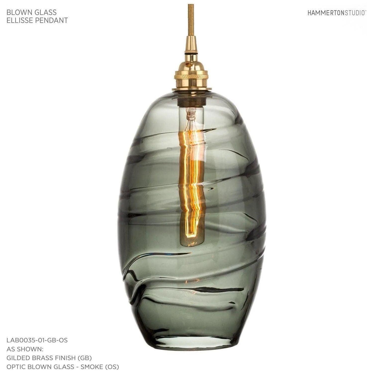 Hammerton Studio - Ellisse Pendant - LAB0035-01-GB-OS-C01-E2 - Canada Light Shop
