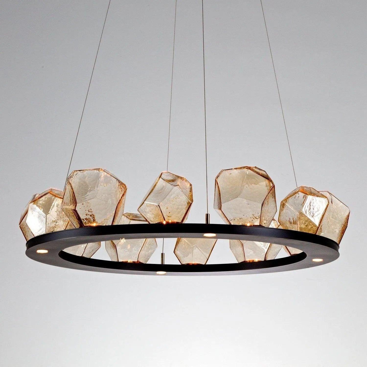 Hammerton Studio - Gem Ring Chandelier, 37-Inch - CHB0039-0C-MB-A-CA1-L1 - Canada Light Shop