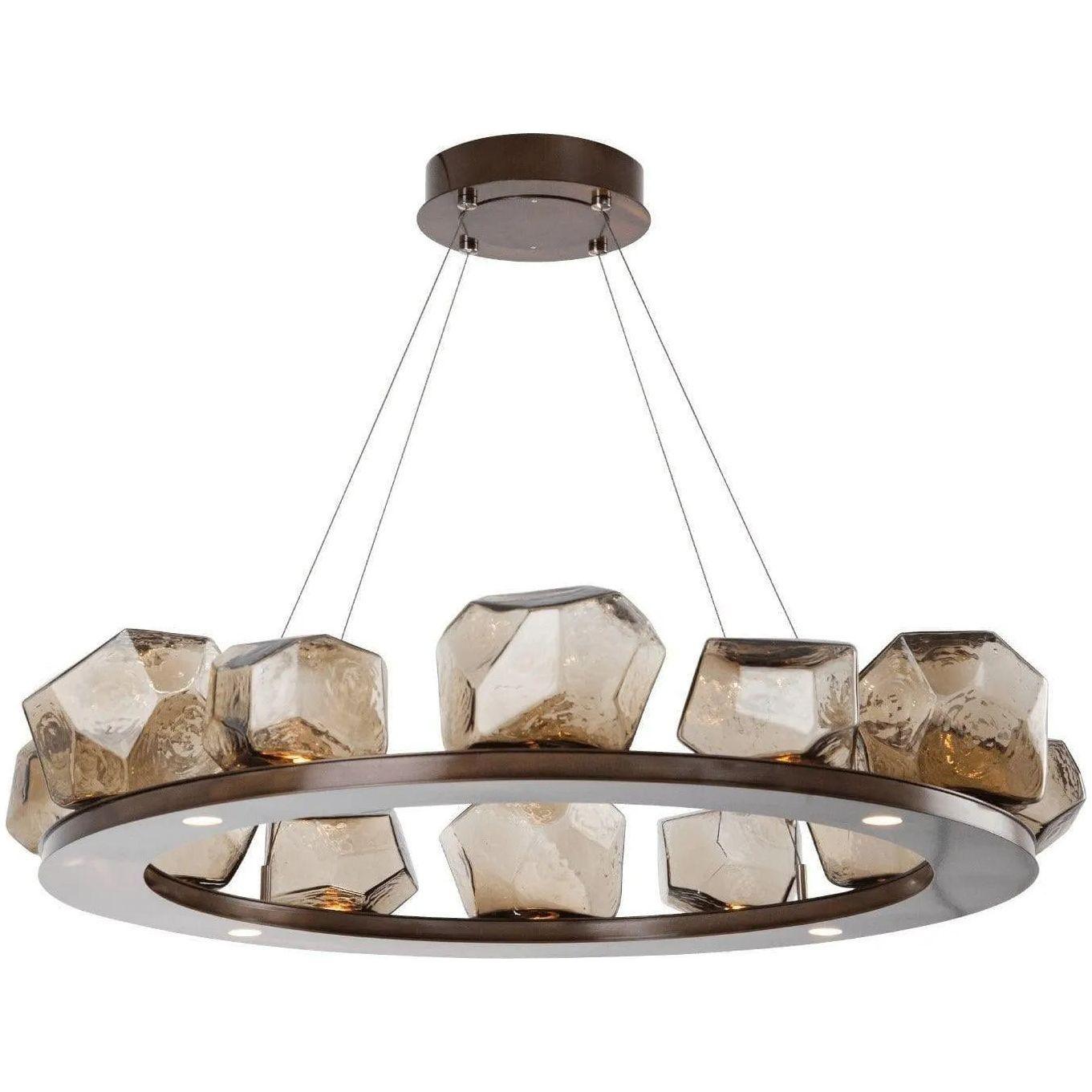 Hammerton Studio - Gem Ring Chandelier, 37-Inch - CHB0039-0C-RB-B-CA1-L1 - Canada Light Shop