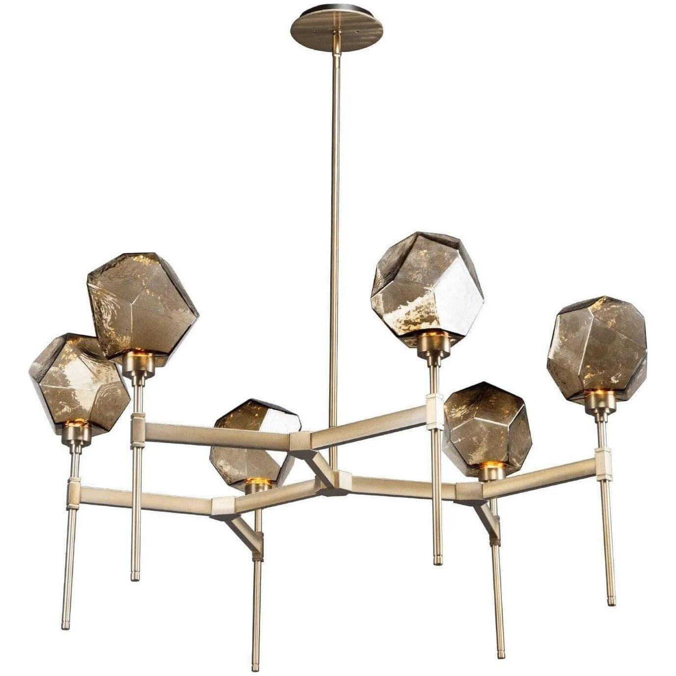 Hammerton Studio - Gem Round Belvedere Chandelier, 39-Inch - CHB0039-39-HB-B-001-L1 - Canada Light Shop