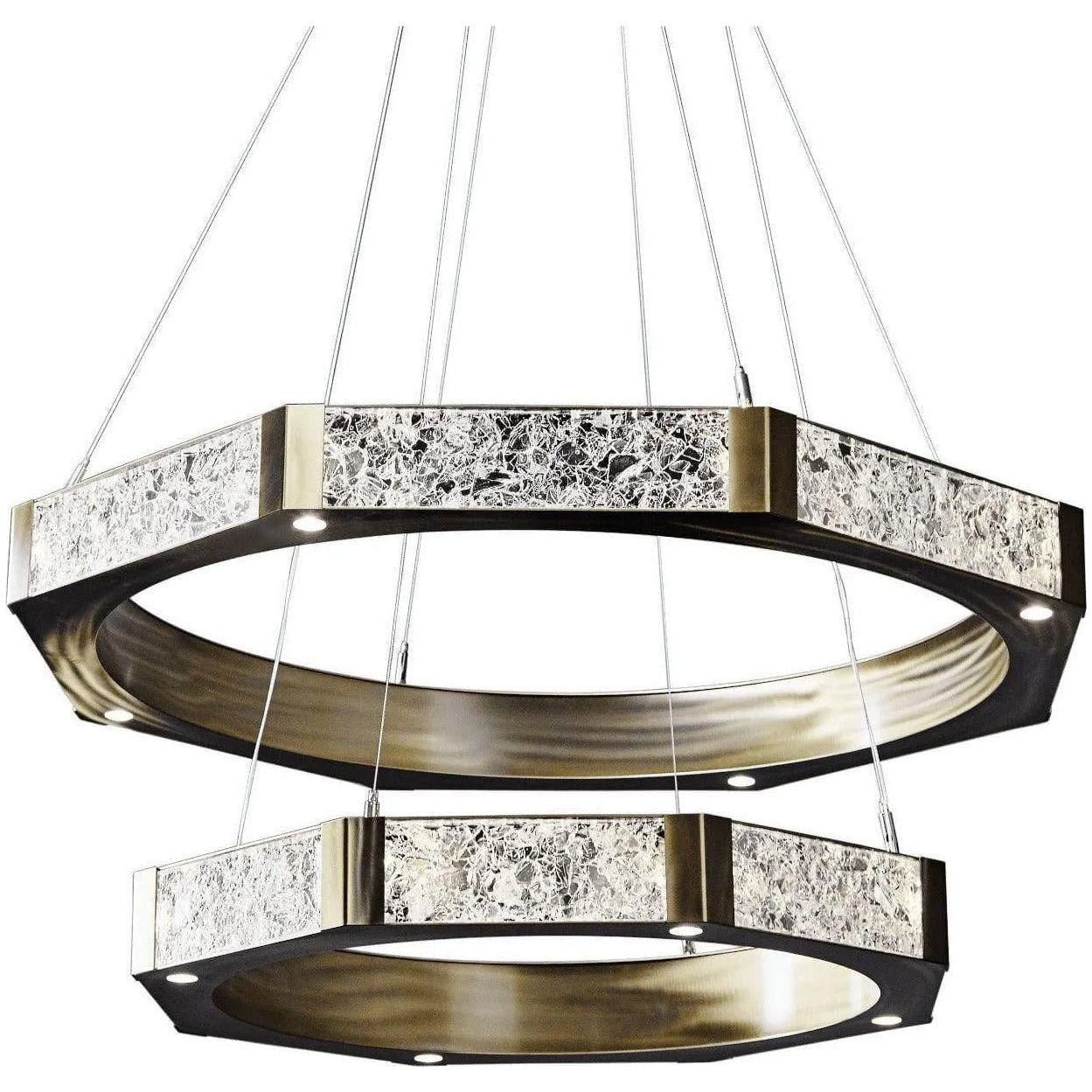 Hammerton Studio - Glacier Double Tier, 32-Inch - CHB0061-2B-HB-GC-CA1-L1 - Canada Light Shop