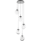 Hammerton Studio - Nebula Aster Round Multi-Port, 5-Light - CHB0066-05-BS-ZC-C01-L1 - Canada Light Shop