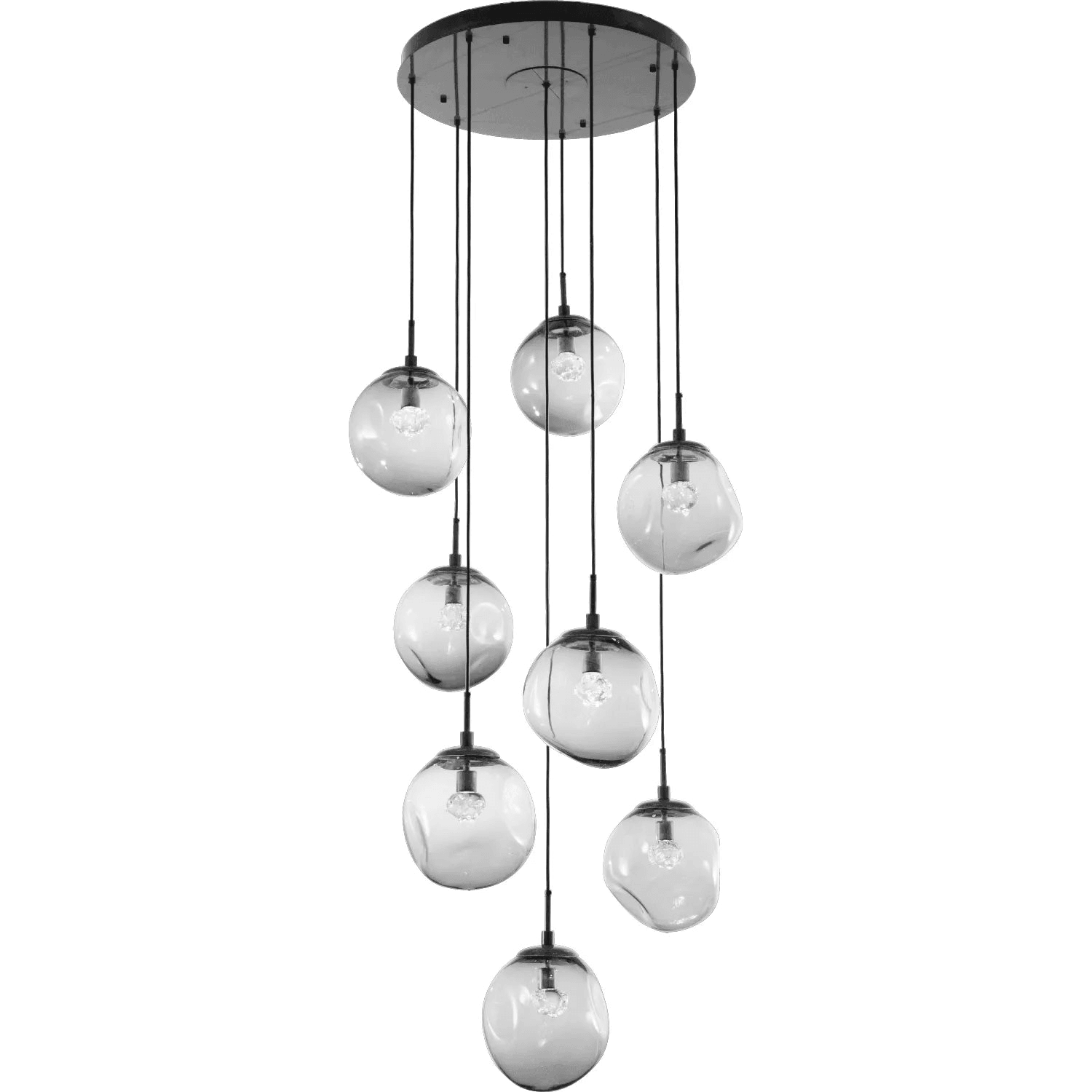 Hammerton Studio - Nebula Aster Round Multi-Port, 8-Light - CHB0066-08-MB-FS-C01-L1 - Canada Light Shop