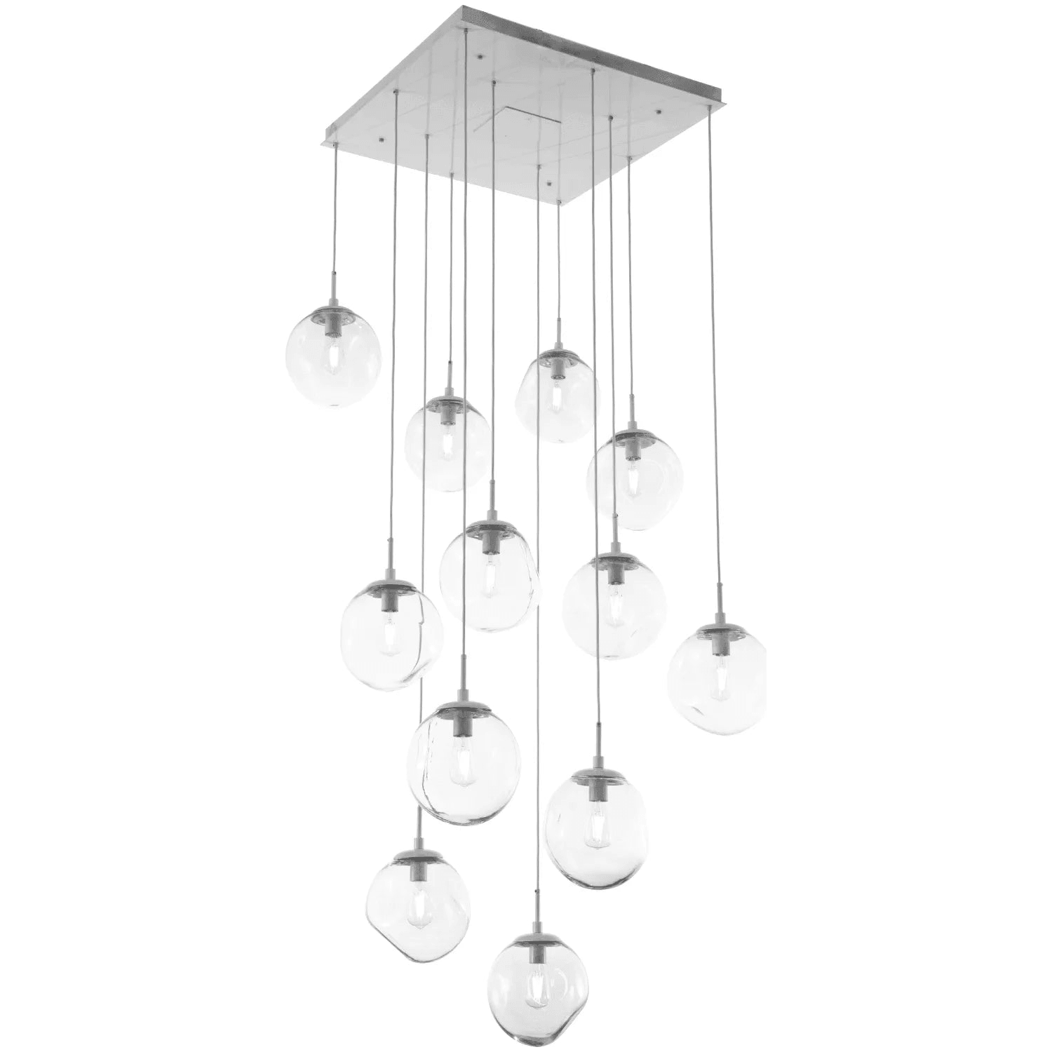 Hammerton Studio - Nebula Aster Square Multi-Port, 12-Light - CHB0062-12-BS-C-C01-E2 - Canada Light Shop
