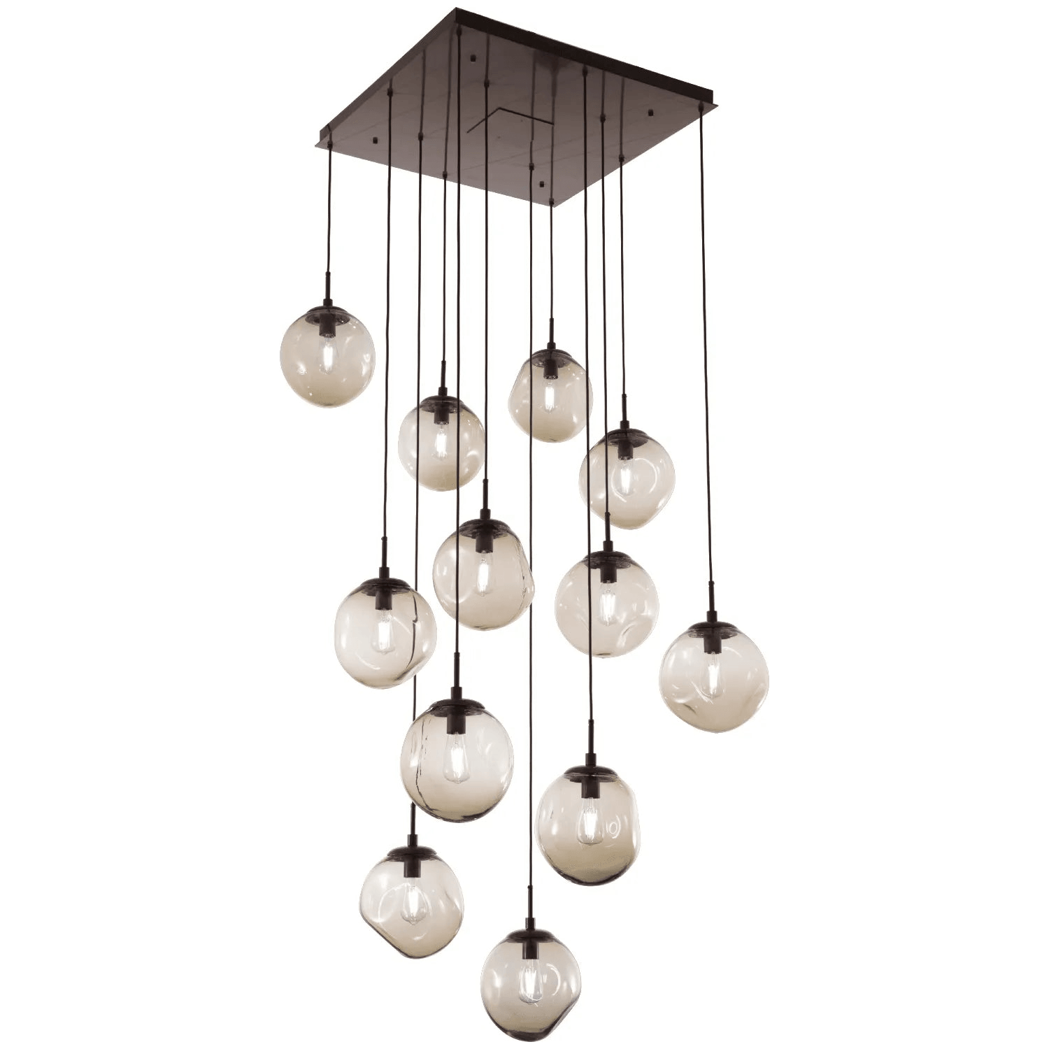 Hammerton Studio - Nebula Aster Square Multi-Port, 12-Light - CHB0062-12-FB-B-C01-E2 - Canada Light Shop