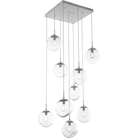 Hammerton Studio - Nebula Aster Square Multi-Port, 9-Light - CHB0062-09-BS-C-C01-E2 - Canada Light Shop