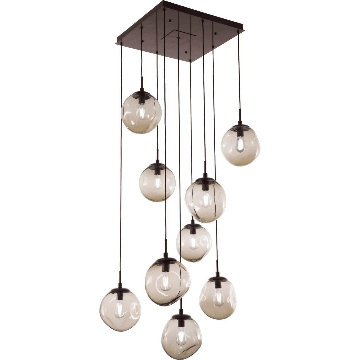 Hammerton Studio - Nebula Aster Square Multi-Port, 9-Light - CHB0062-09-FB-B-C01-E2 - Canada Light Shop