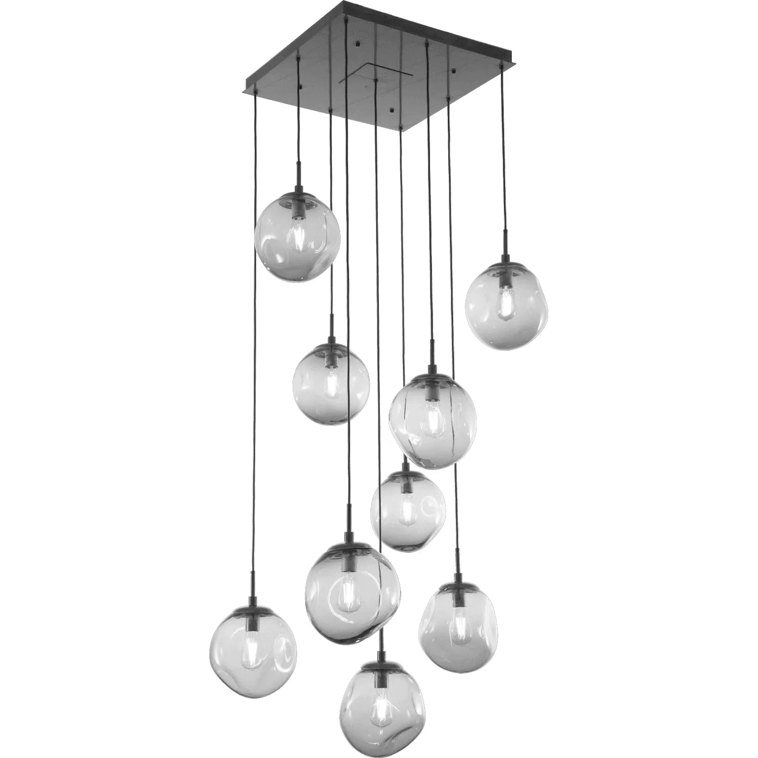 Hammerton Studio - Nebula Aster Square Multi-Port, 9-Light - CHB0062-09-MB-S-C01-E2 - Canada Light Shop