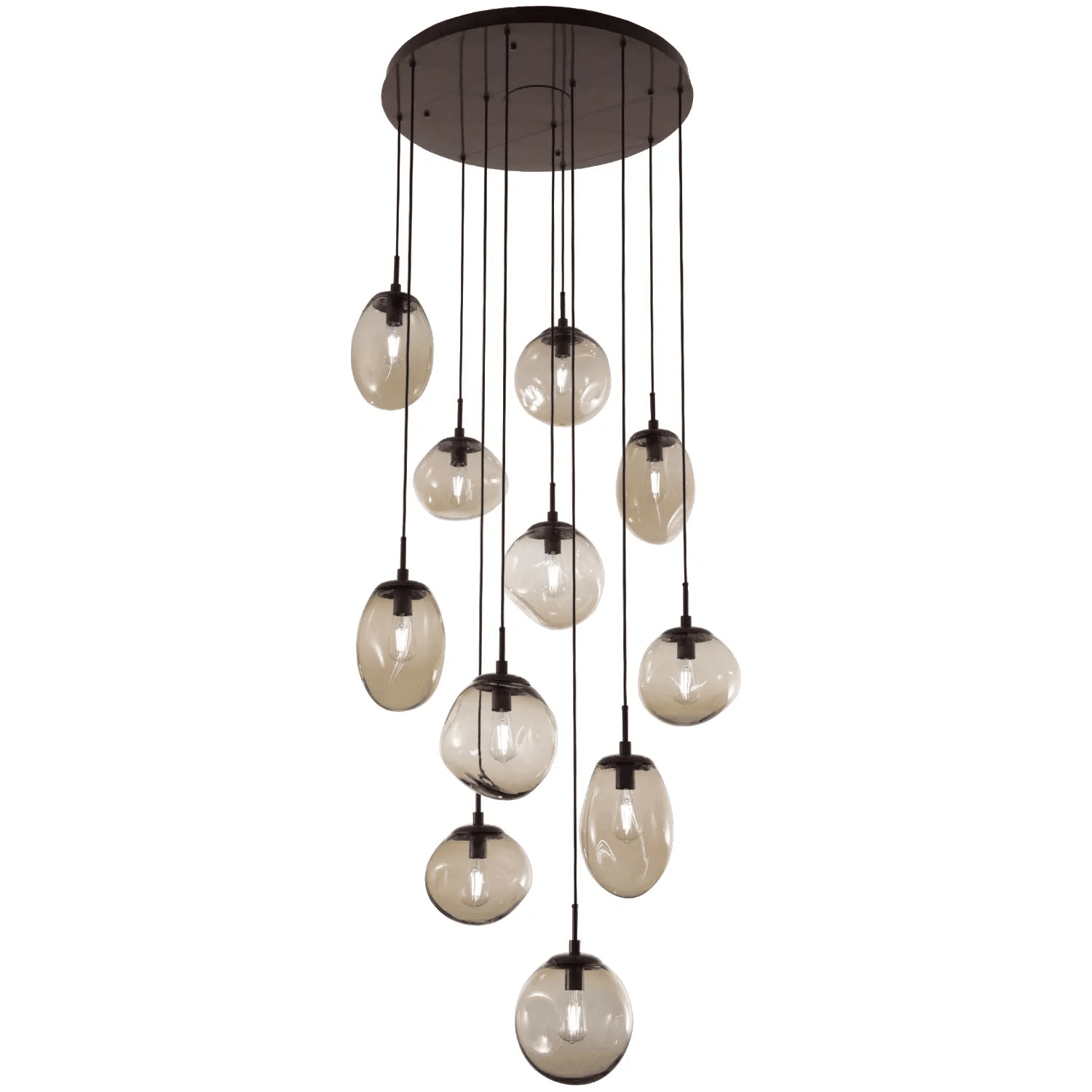 Hammerton Studio - Nebula Cosmos Round Multi-Port, 11-Light - CHB0065-11-FB-B-C01-E2 - Canada Light Shop