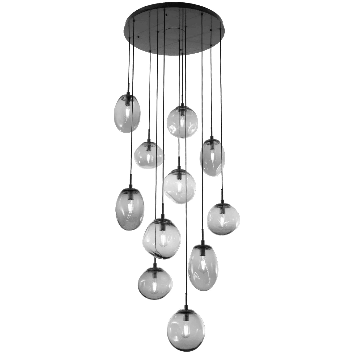 Hammerton Studio - Nebula Cosmos Round Multi-Port, 11-Light - CHB0065-11-MB-S-C01-E2 - Canada Light Shop