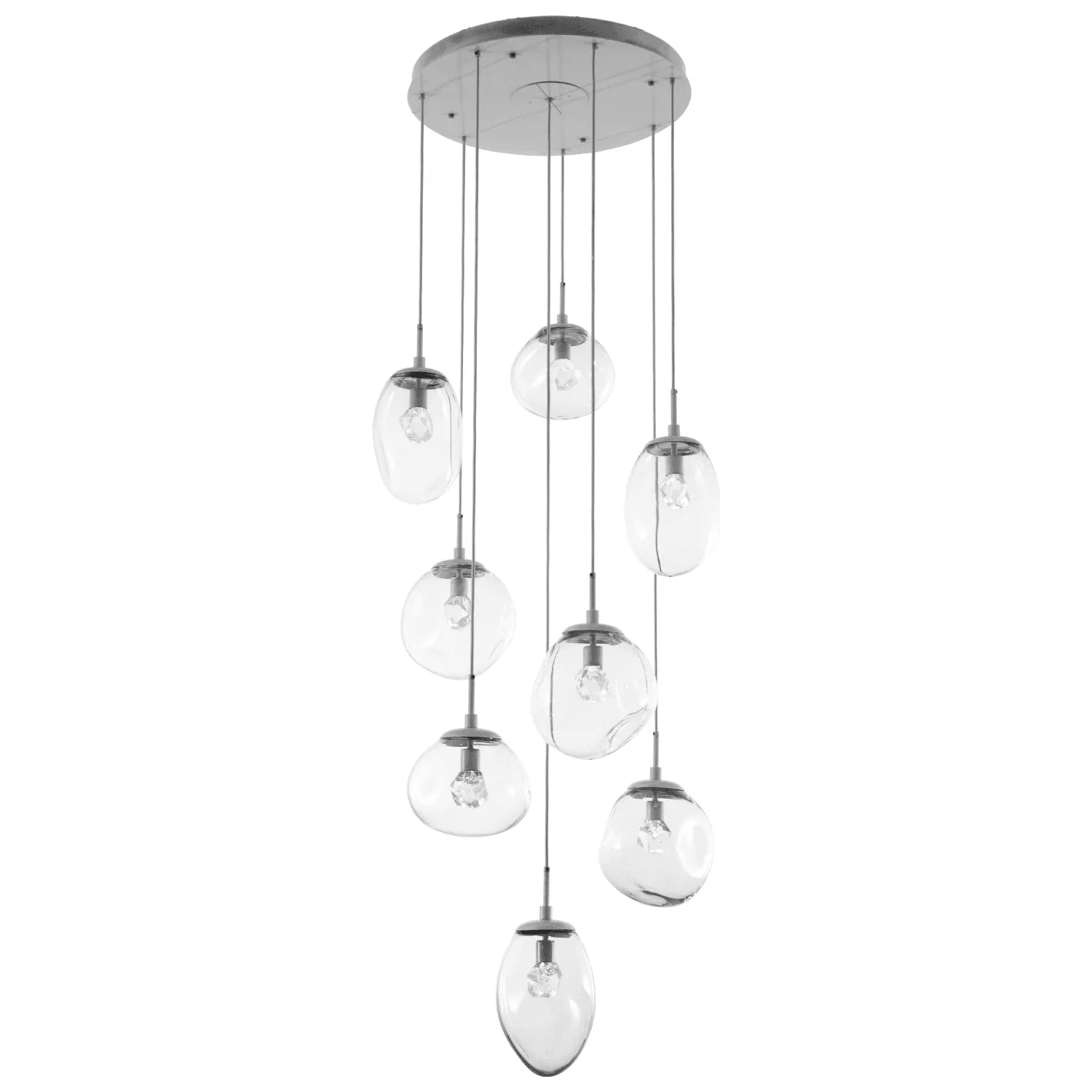 Hammerton Studio - Nebula Cosmos Round Multi-Port, 8-Light - CHB0069-08-BS-ZC-C01-L1 - Canada Light Shop