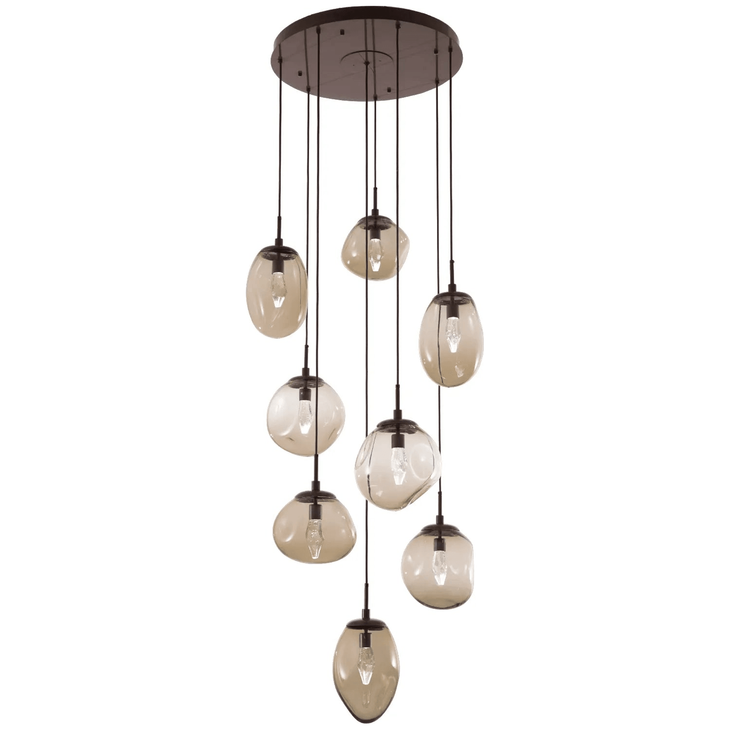 Hammerton Studio - Nebula Cosmos Round Multi-Port, 8-Light - CHB0069-08-FB-GB-C01-L1 - Canada Light Shop
