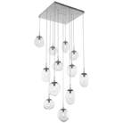 Hammerton Studio - Nebula Cosmos Square Multi-Port, 12-Light - CHB0065-12-BS-C-C01-E2 - Canada Light Shop