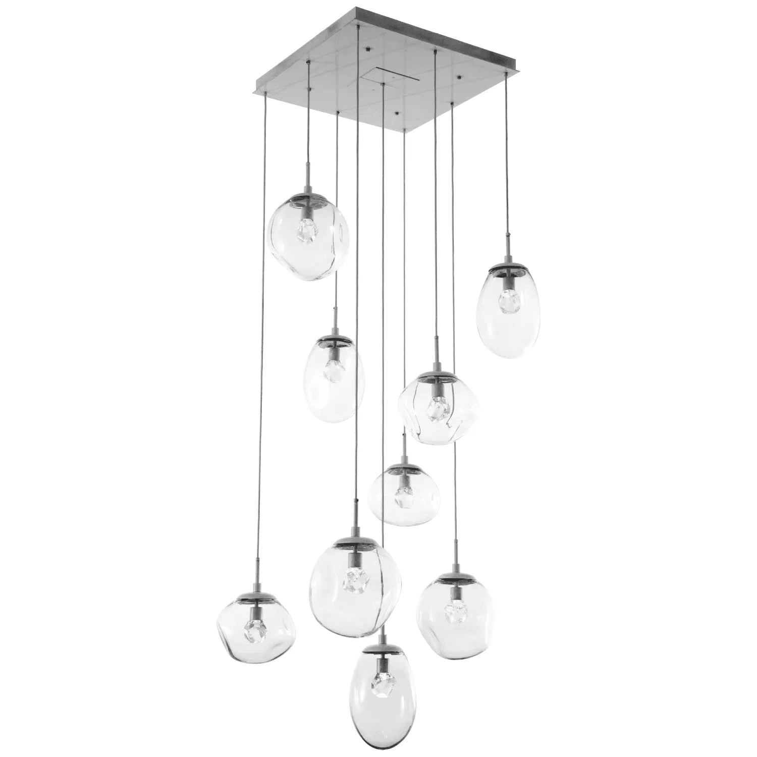 Hammerton Studio - Nebula Cosmos Square Multi-Port, 9-Light - CHB0069-09-BS-ZC-C01-L1 - Canada Light Shop