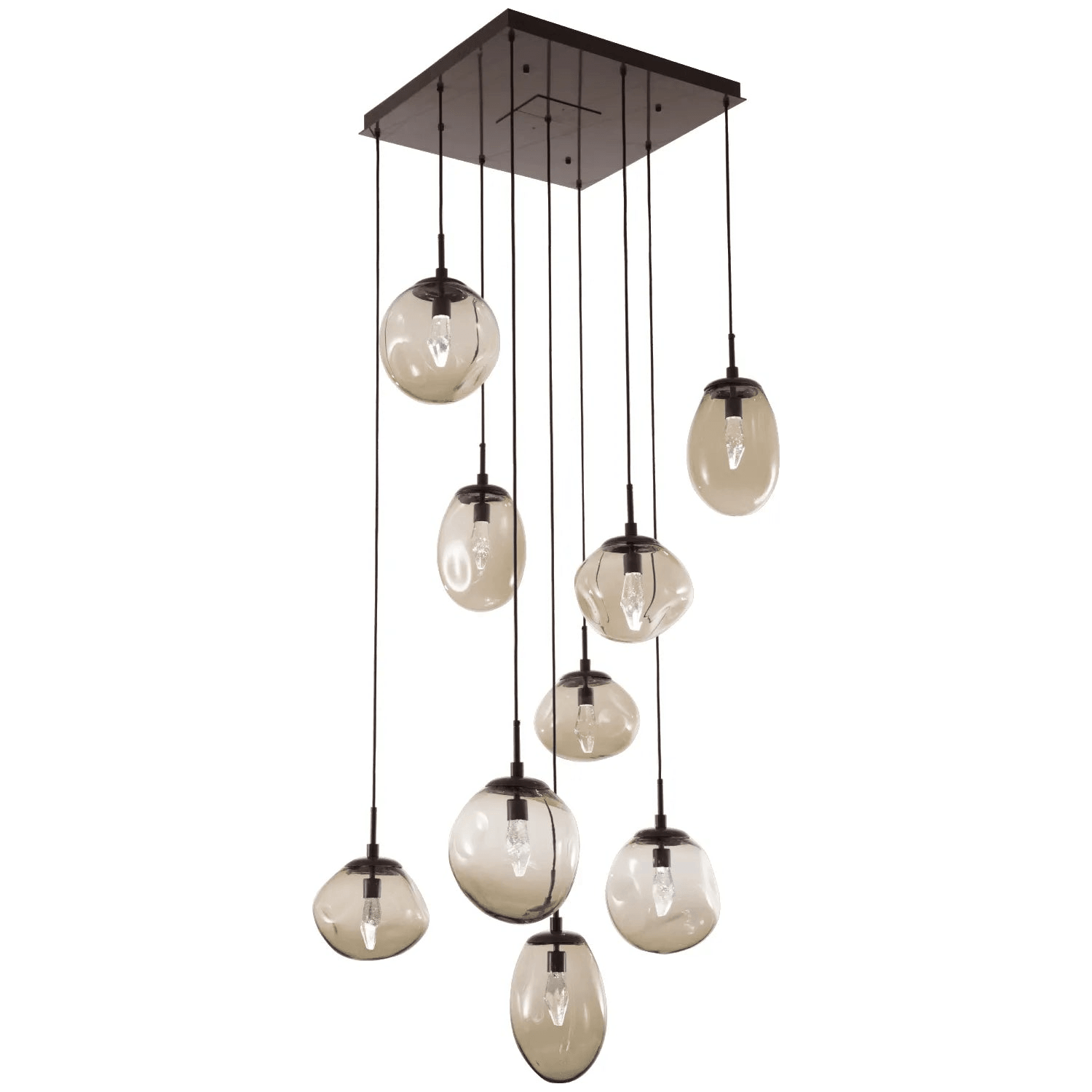 Hammerton Studio - Nebula Cosmos Square Multi-Port, 9-Light - CHB0069-09-FB-GB-C01-L1 - Canada Light Shop