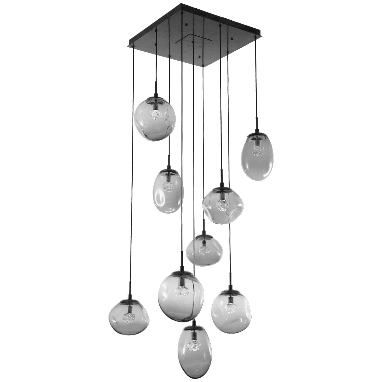 Hammerton Studio - Nebula Cosmos Square Multi-Port, 9-Light - CHB0069-09-MB-FS-C01-L1 - Canada Light Shop