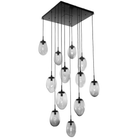 Hammerton Studio - Nebula Meteo Square Multi-Port, 12-Light - CHB0067-12-MB-GS-C01-L1 - Canada Light Shop