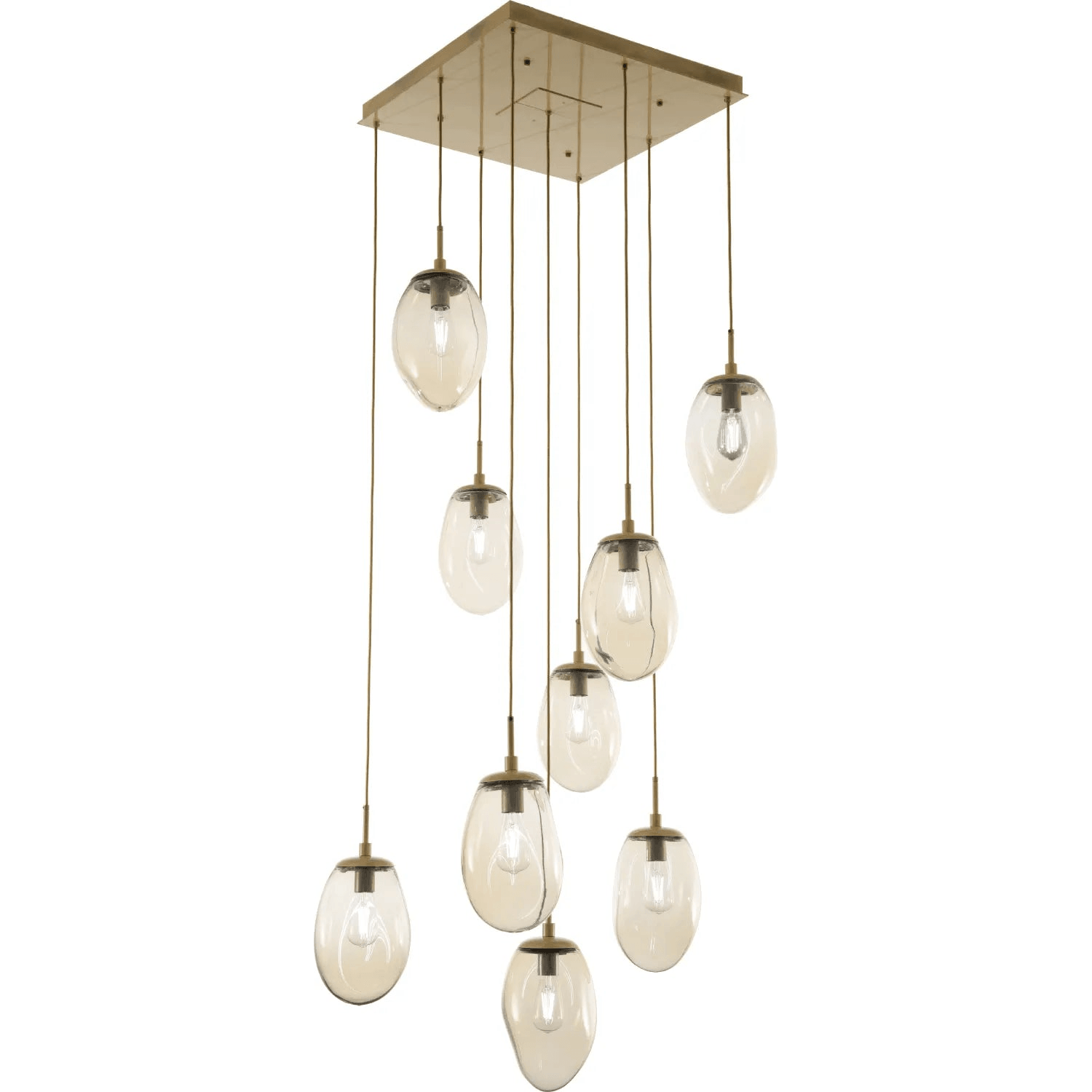 Hammerton Studio - Nebula Meteo Square Multi-Port, 9-Light - CHB0063-09-BS-A-C01-E2 - Canada Light Shop