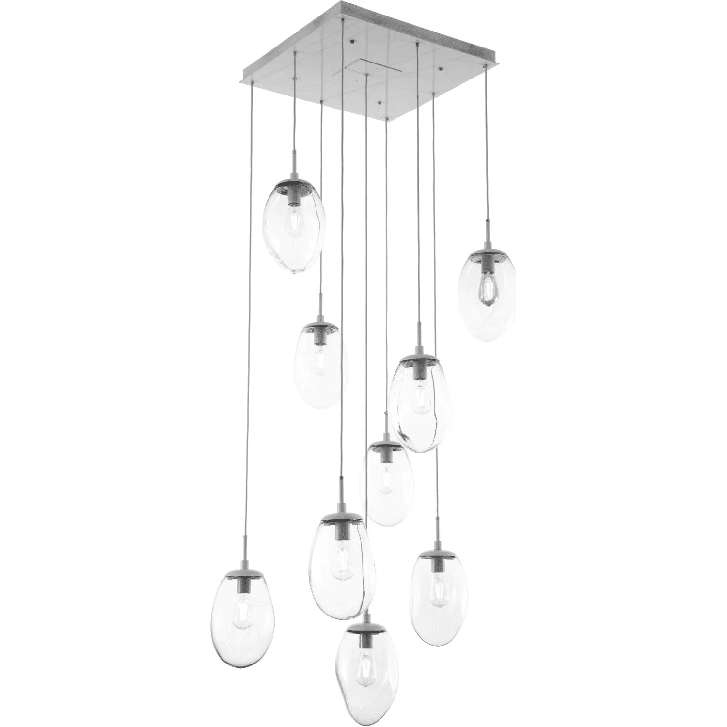 Hammerton Studio - Nebula Meteo Square Multi-Port, 9-Light - CHB0063-09-BS-C-C01-E2 - Canada Light Shop