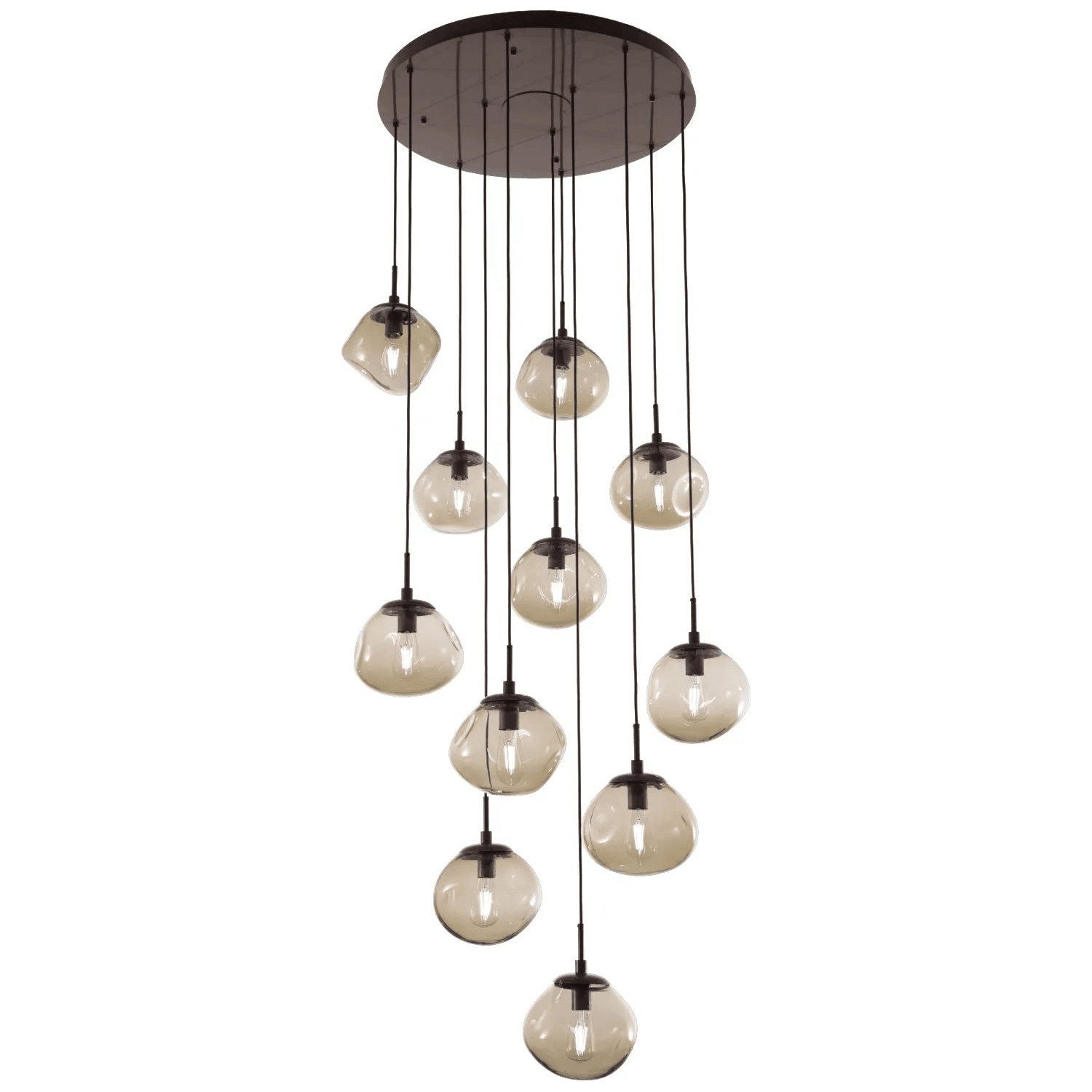 Hammerton Studio - Nebula Nova Round Multi-Port, 11-Light - CHB0064-11-BS-A-C01-E2 - Canada Light Shop