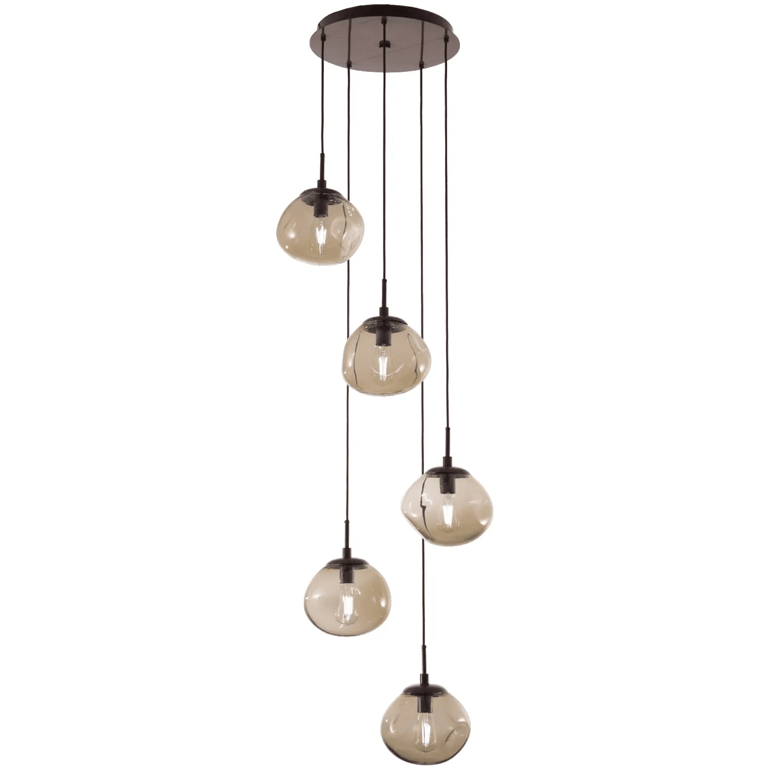 Hammerton Studio - Nebula Nova Round Multi-Port, 5-Light - CHB0064-05-BS-A-C01-E2 - Canada Light Shop