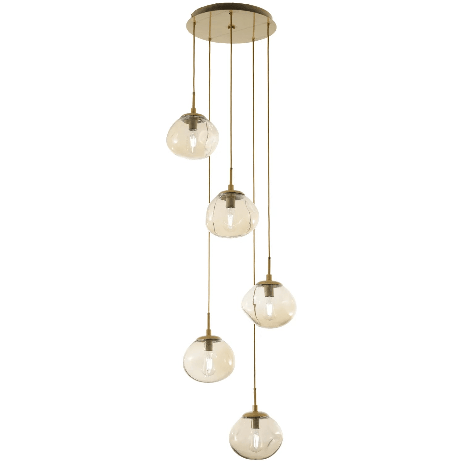 Hammerton Studio - Nebula Nova Round Multi-Port, 5-Light - CHB0064-05-BS-A-C01-E2 - Canada Light Shop