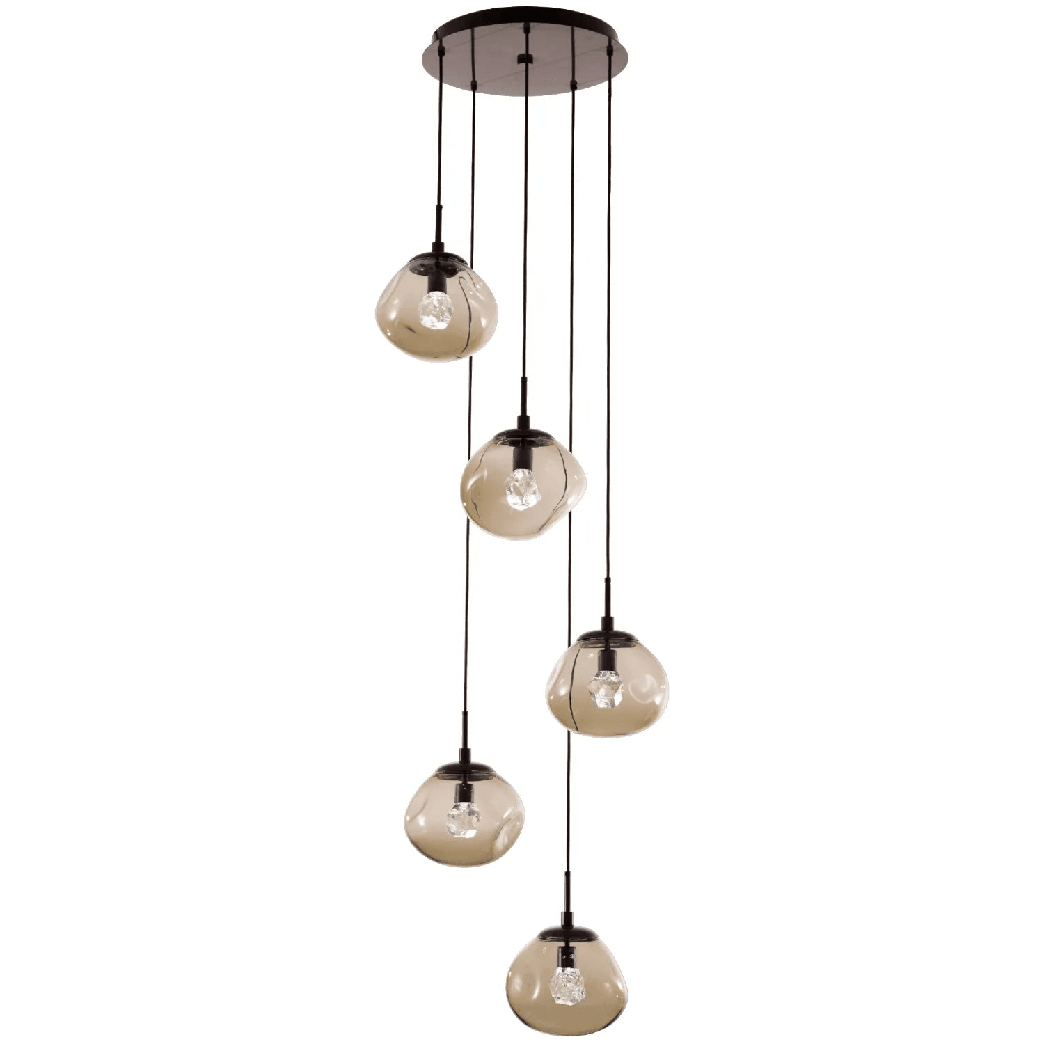Hammerton Studio - Nebula Nova Round Multi-Port, 5-Light - CHB0068-05-FB-ZB-C01-L1 - Canada Light Shop