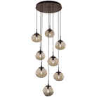 Hammerton Studio - Nebula Nova Round Multi-Port, 8-Light - CHB0064-08-BS-A-C01-E2 - Canada Light Shop