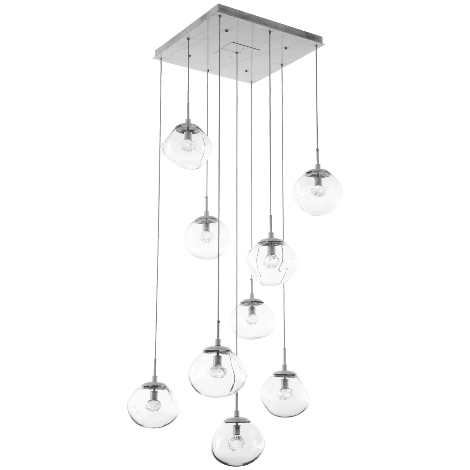 Hammerton Studio - Nebula Nova Square Multi-Port, 9-Light - CHB0068-09-BS-FC-C01-L1 - Canada Light Shop