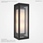 Hammerton Studio - Outdoor Double Box Cover Sconce with Glass - ODB0027-18-AG-F-L2 - Canada Light Shop