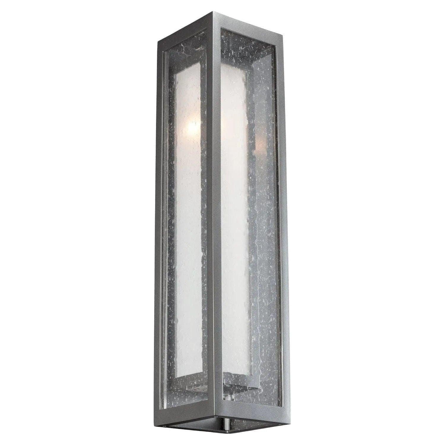 Hammerton Studio - Outdoor Tall Double Box Cover Sconce with Glass - ODB0027-26-AG-F-L2 - Canada Light Shop