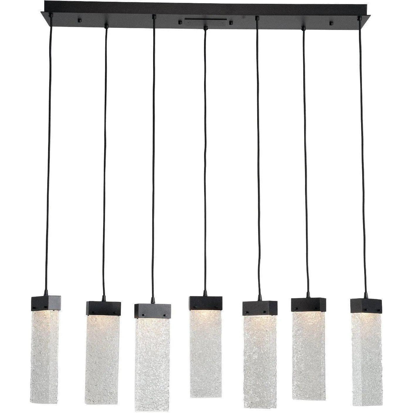 Hammerton Studio - Parallel Glass Linear Multi-Port, 7-Light - PLB0042-07-MB-CR-C01-L1 - Canada Light Shop
