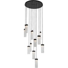 Hammerton Studio - Parallel Glass Round Multi-Port, 11-Light - CHB0042-11-MB-CR-C01-L1 - Canada Light Shop
