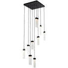 Hammerton Studio - Parallel Glass Square Multi-Port, 9-Light - CHB0042-09-MB-CG-C01-L1 - Canada Light Shop