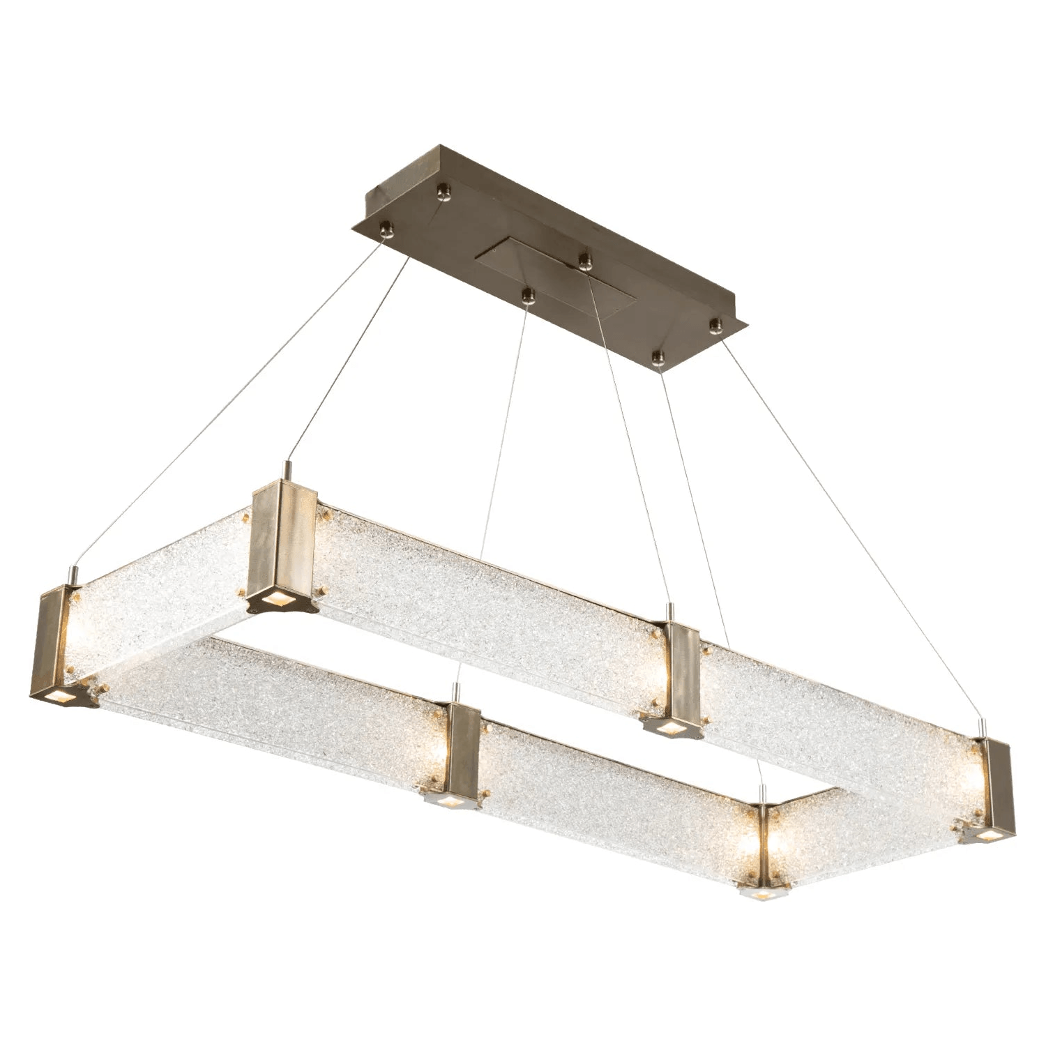 Hammerton Studio - Parallel Rectangular Chandelier, 48-Inch - PLB0042-R1-HB-CR-CA1-L1 - Canada Light Shop
