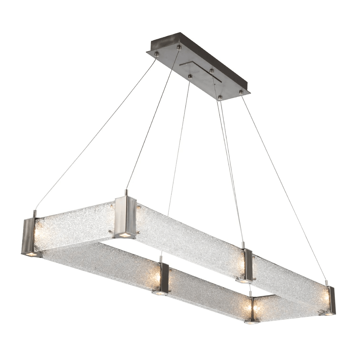 Hammerton Studio - Parallel Rectangular Chandelier, 60-Inch - PLB0042-R2-SN-CR-CA1-L1 - Canada Light Shop