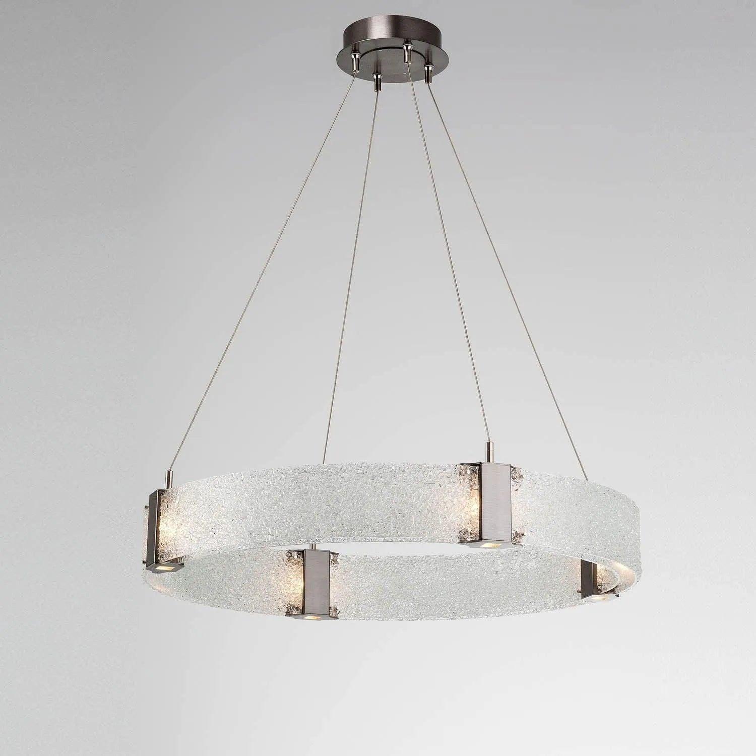 Hammerton Studio - Parallel Ring Chandelier, 33-Inch - CHB0042-33-SN-CR-CA1-L1 - Canada Light Shop