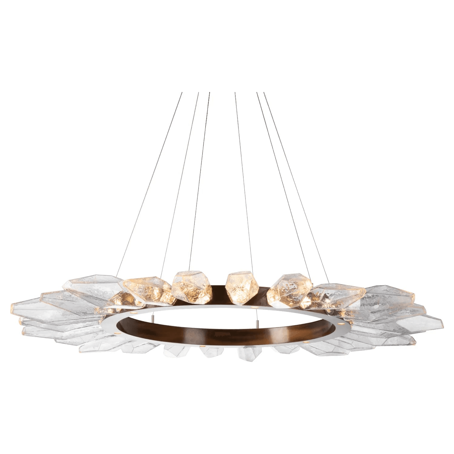 Hammerton Studio - Rock Crystal Radial Ring, 56-Inch - CHB0050-56-RB-CC-CA1-L1 - Canada Light Shop