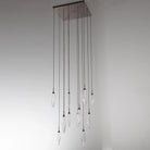 Hammerton Studio - Rock Crystal Square Multi-Port, 12-Light - CHB0050-12-BS-CC-C01-L1 - Canada Light Shop