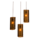 Hammerton Studio - Textured Glass Round Multi-Port, 3-Light - CHB0044-03-FB-BG-C01-E2 - Canada Light Shop