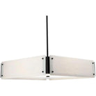 Hammerton Studio - Textured Glass Square Chandelier, 24-Inch - CHB0044-23-MB-IW-001-E2 - Canada Light Shop