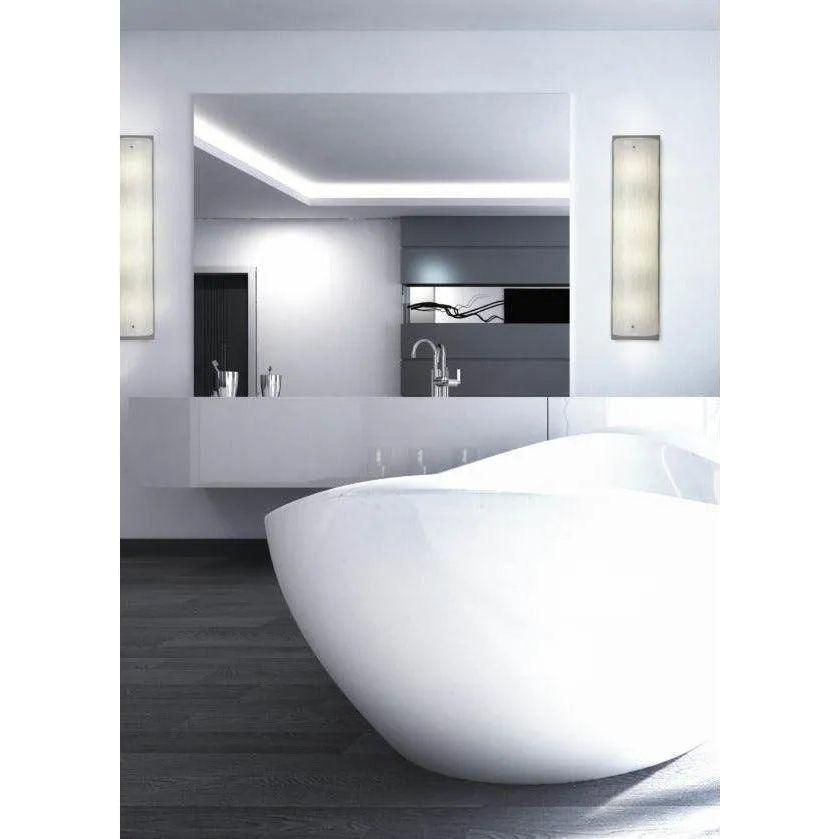 Hammerton Studio - Textured Glass Vanity, 0C-inch - VLB0044-13-GB-FG-E2 - Canada Light Shop