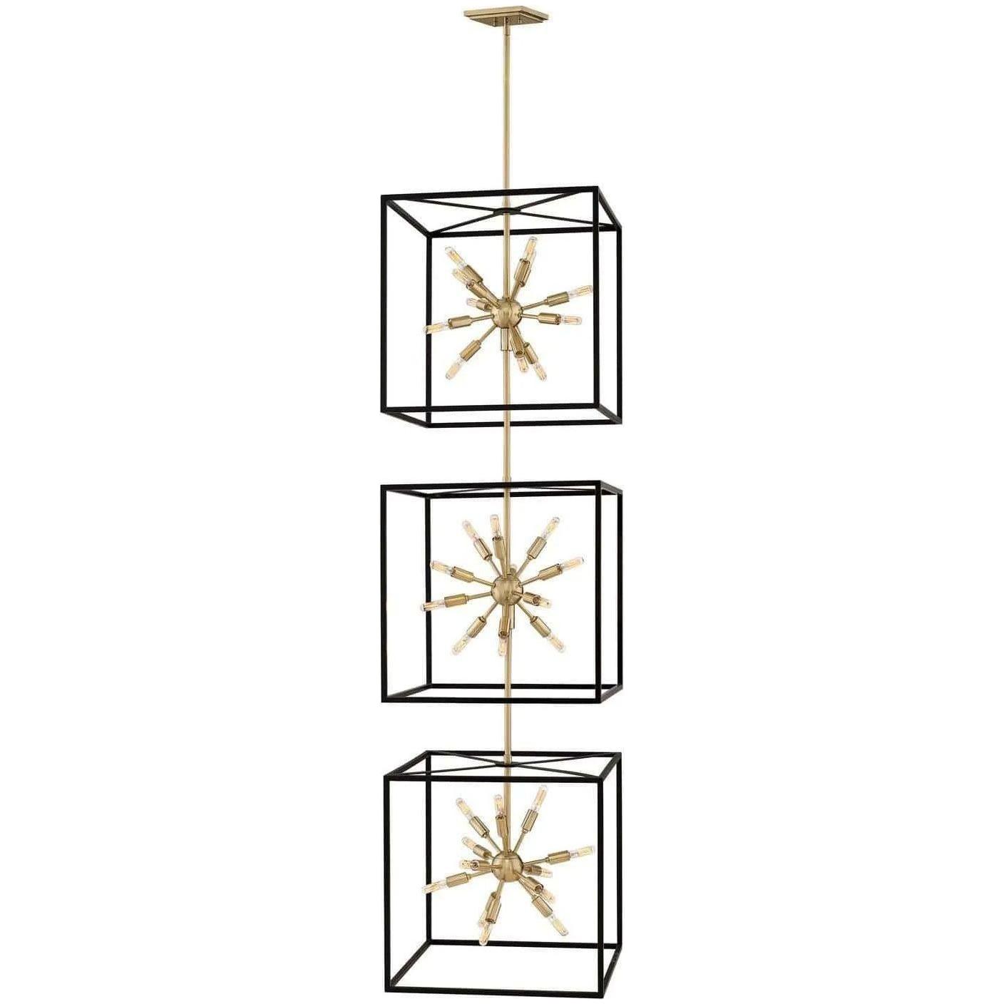Hinkley Lighting - Aros 83-Inch Three Tier Pendant - 46318BLK - Canada Light Shop