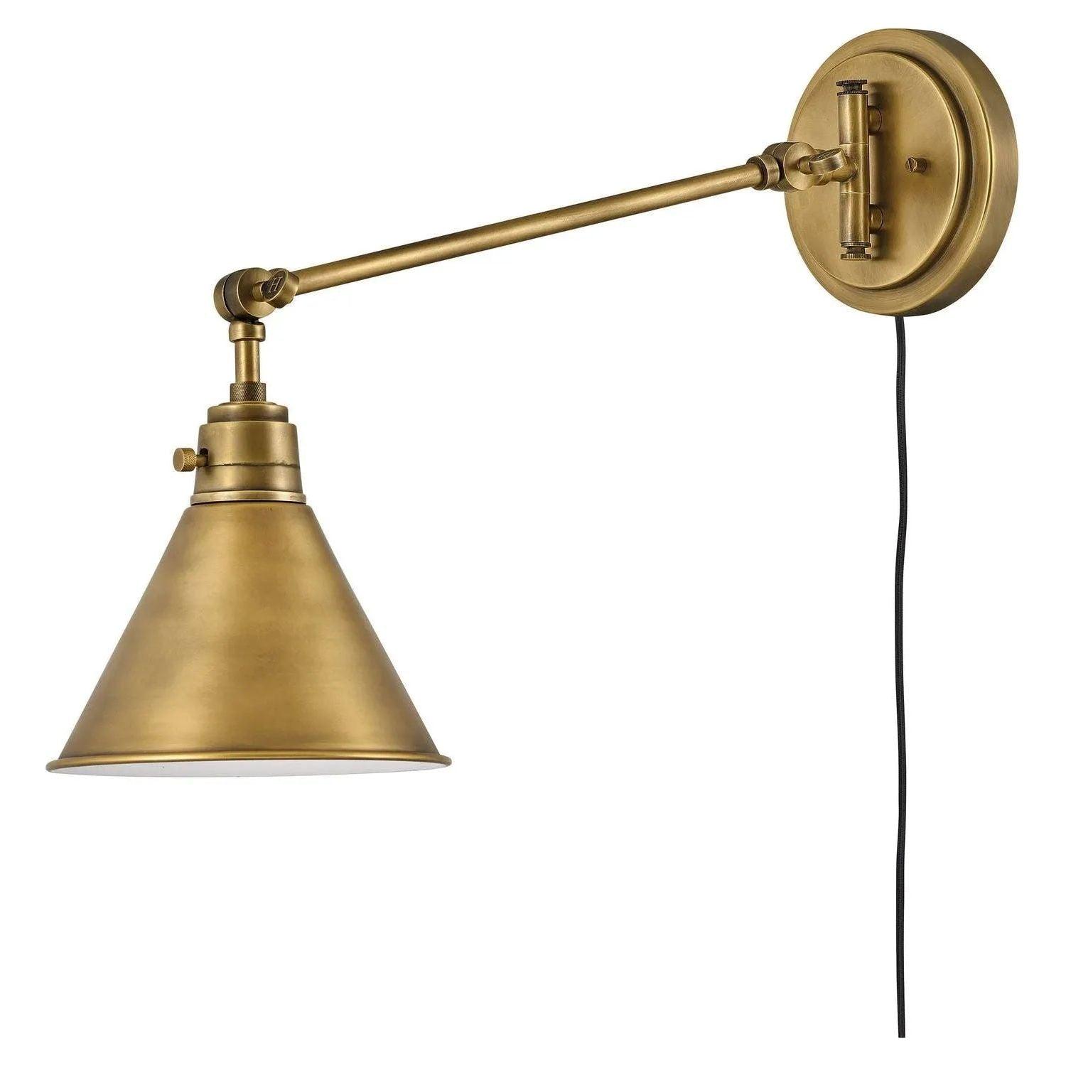 Hinkley Lighting - Arti 11-Inch Swing Arm Wall Light - 3690BK - Canada Light Shop