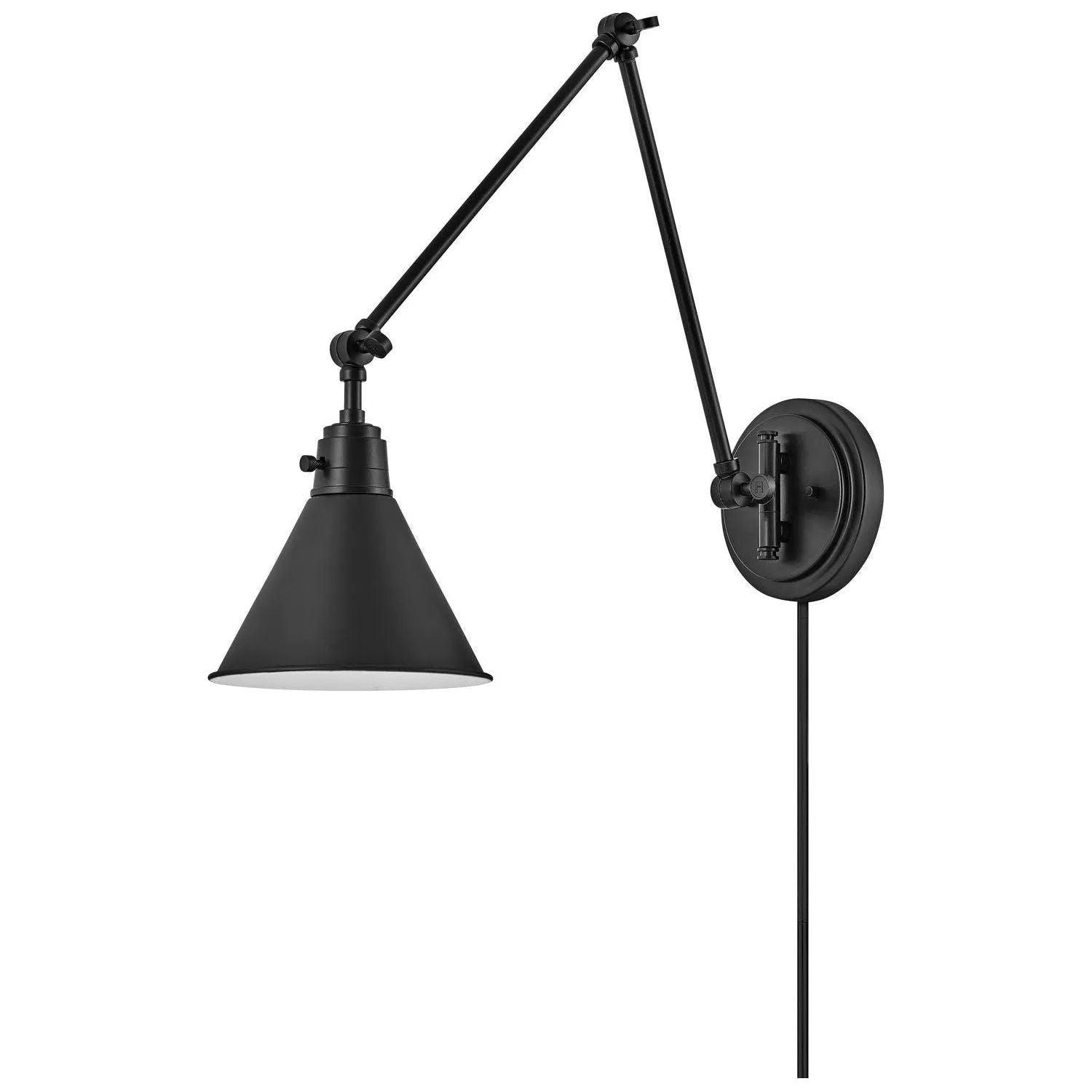 Hinkley Lighting - Arti 19-Inch Swing Arm Wall Light - 3692BK - Canada Light Shop