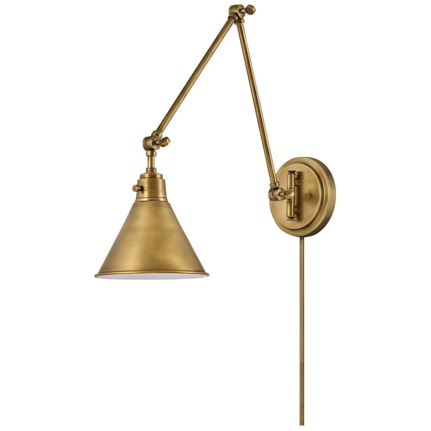 Hinkley Lighting - Arti 19-Inch Swing Arm Wall Light - 3692BK - Canada Light Shop