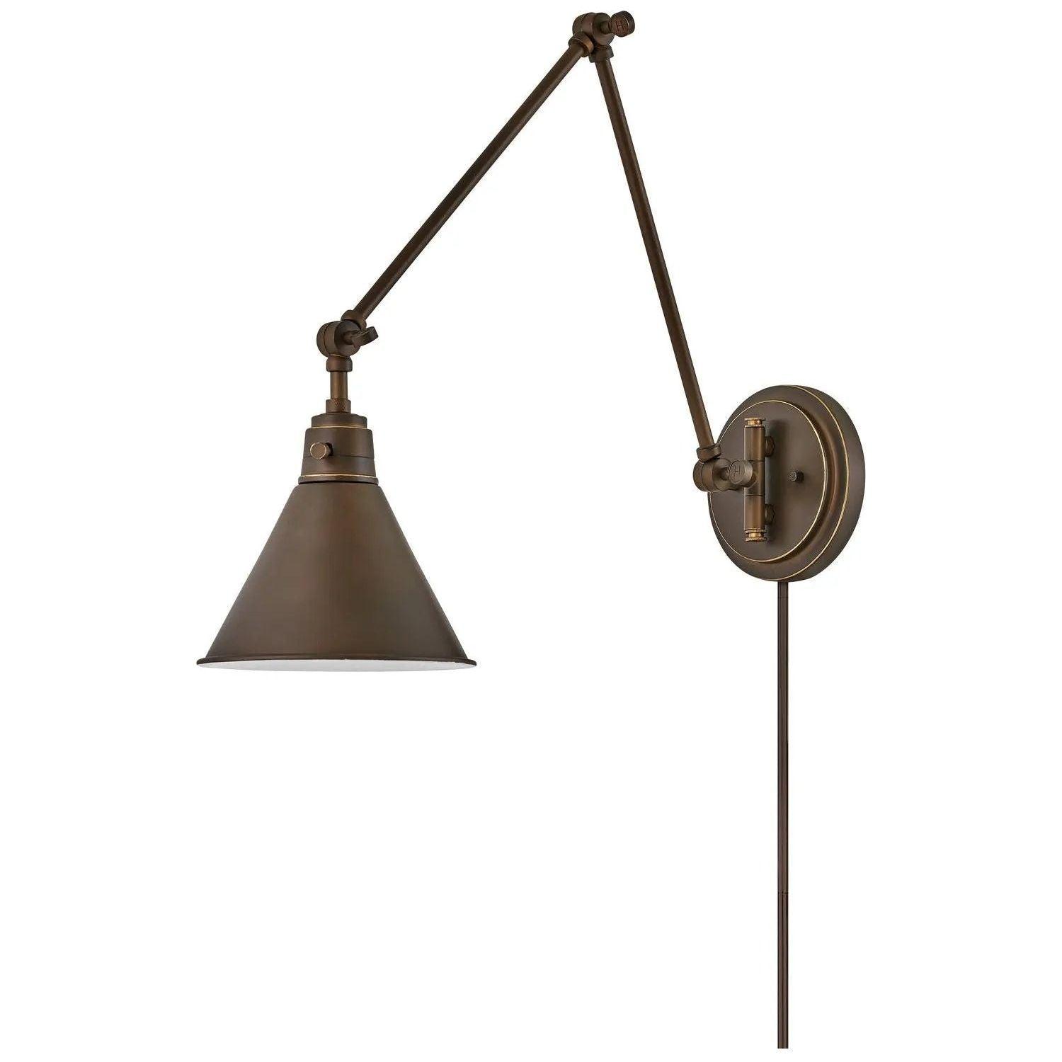 Hinkley Lighting - Arti 19-Inch Swing Arm Wall Light - 3692BK - Canada Light Shop