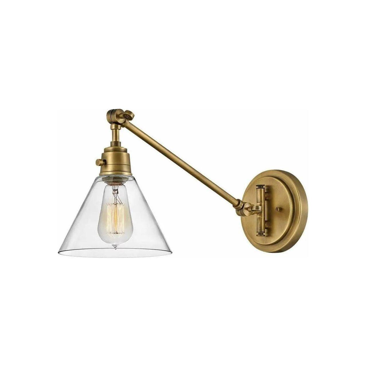 Hinkley Lighting - Arti Swing Arm Wall Light - 3690HB-CL - Canada Light Shop